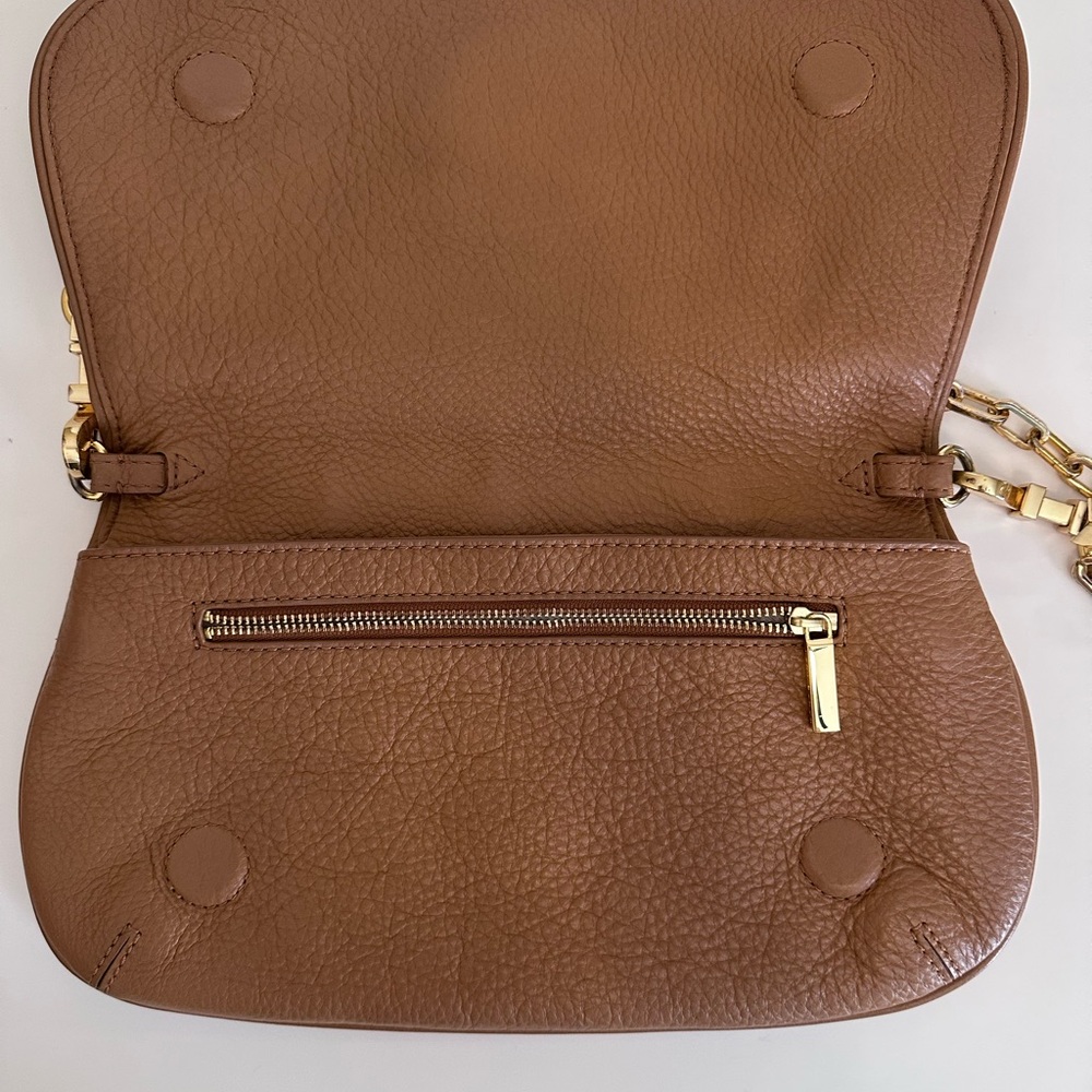 Brown Leather Chain 3-Way Bag By Tory Burch Excellent Condition - Picture 3 of 8